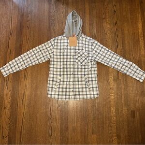 BNWT Simms Santee Flannel Hoody - Navy/Sterling Camp Plaid